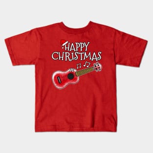 Christmas Ukulele Ukulelist Music Teacher Xmas 2022 Kids T-Shirt